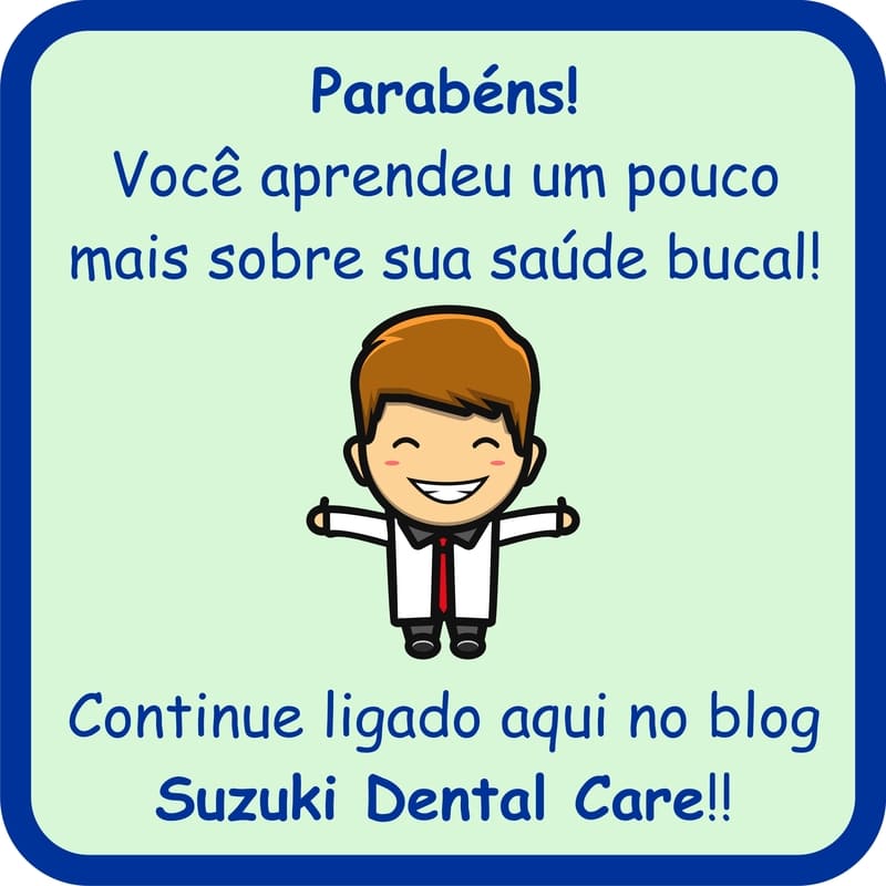 Mascote da Suzuki Dental Care, Zukinho, bonequinho animado vestido de dentista, de braços abertos e parabenizando pelo aprendizado adquirido na leitura.