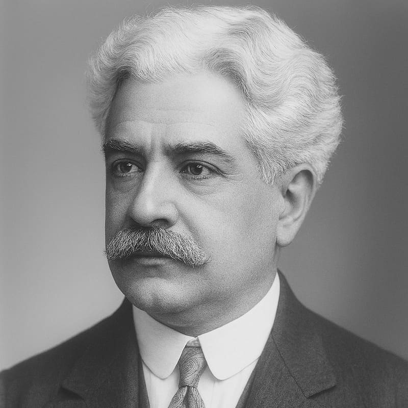 Foto em preto e branco do médico sanitarista Oswaldo Cruz